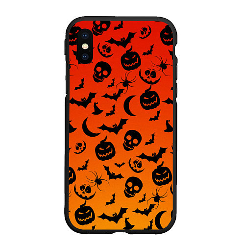 Чехол iPhone XS Max матовый НАСТРОЕНИЕ Halloween / 3D-Черный – фото 1