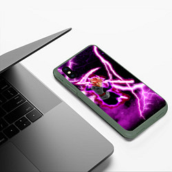 Чехол iPhone XS Max матовый Гоку Блек Аниме Dragon Ball, цвет: 3D-темно-зеленый — фото 2