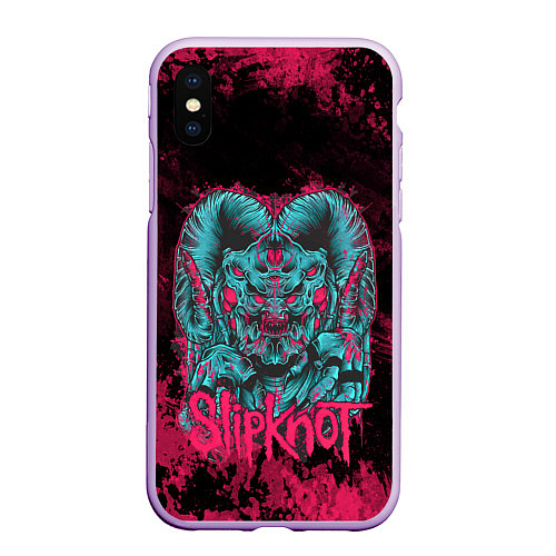 Чехол iPhone XS Max матовый Monster Slipknot / 3D-Сиреневый – фото 1