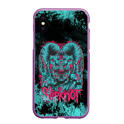 Чехол iPhone XS Max матовый Monster Slipknot, цвет: 3D-фиолетовый