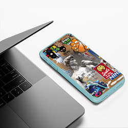 Чехол iPhone XS Max матовый Gaming aesthetics - Art коллаж, цвет: 3D-мятный — фото 2