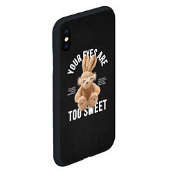 Чехол iPhone XS Max матовый Rabbit too sweet, цвет: 3D-черный — фото 2