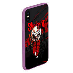 Чехол iPhone XS Max матовый Slipknot bloody, цвет: 3D-фиолетовый — фото 2