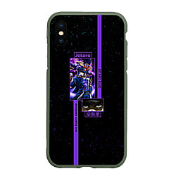 Чехол iPhone XS Max матовый JoJo Bizarre Adventure Jotaro