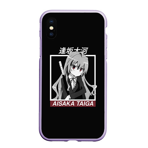 Чехол iPhone XS Max матовый ToraDora Aisaka Taiga / 3D-Светло-сиреневый – фото 1