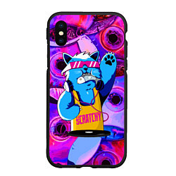 Чехол iPhone XS Max матовый DJ Scratchy in pink glasses, цвет: 3D-черный