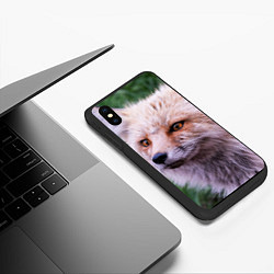 Чехол iPhone XS Max матовый Лисa, цвет: 3D-черный — фото 2