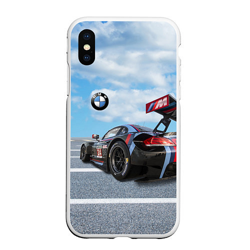 Чехол iPhone XS Max матовый BMW racing team - Motorsport - M Performance / 3D-Белый – фото 1