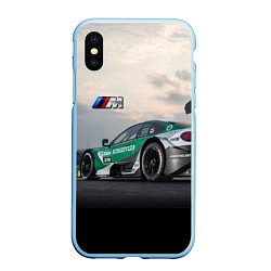 Чехол iPhone XS Max матовый BMW M Power - Racing team - Motorsport, цвет: 3D-голубой