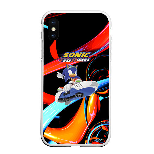 Чехол iPhone XS Max матовый Sonic Free Riders - Hedgehog / 3D-Белый – фото 1