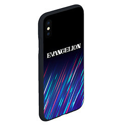 Чехол iPhone XS Max матовый Evangelion stream, цвет: 3D-черный — фото 2
