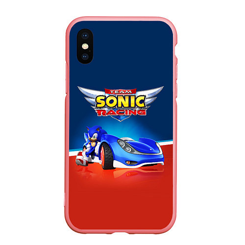 Чехол iPhone XS Max матовый Team Sonic Racing - Ёжик и его точило / 3D-Баблгам – фото 1