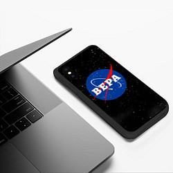 Чехол iPhone XS Max матовый Вера Наса космос, цвет: 3D-черный — фото 2