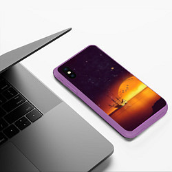 Чехол iPhone XS Max матовый Летучий голандец, цвет: 3D-фиолетовый — фото 2