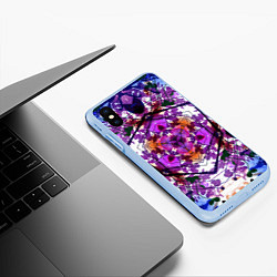 Чехол iPhone XS Max матовый Ледяной треугольник, цвет: 3D-голубой — фото 2