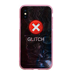 Чехол iPhone XS Max матовый GLITCH - Визуальная ошибка, цвет: 3D-розовый