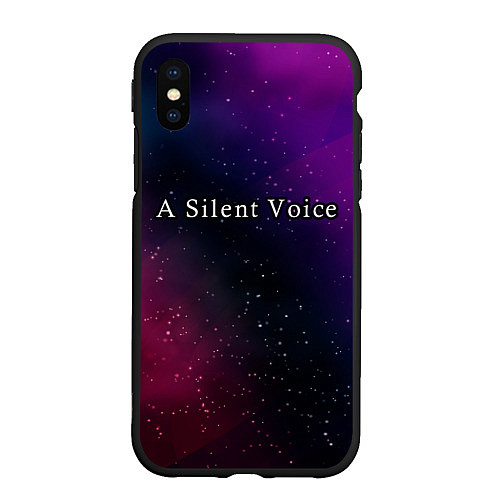 Чехол iPhone XS Max матовый A Silent Voice gradient space / 3D-Черный – фото 1