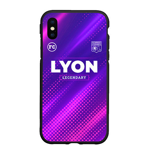 Чехол iPhone XS Max матовый Lyon legendary sport grunge / 3D-Черный – фото 1