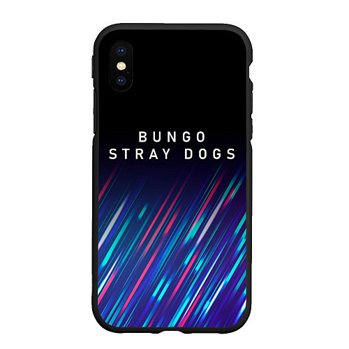 Чехол iPhone XS Max матовый Bungo Stray Dogs stream / 3D-Черный – фото 1