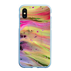 Чехол iPhone XS Max матовый Растекающиеся краски