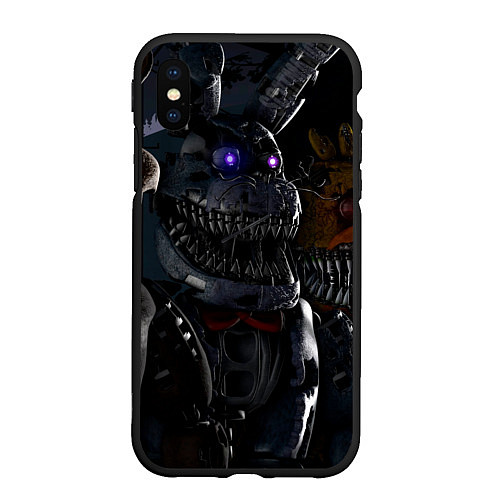 Чехол iPhone XS Max матовый Кошмарный Бoнни / 3D-Черный – фото 1