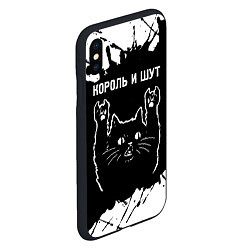 Чехол iPhone XS Max матовый Группа Король и Шут и рок кот, цвет: 3D-черный — фото 2