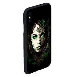 Чехол iPhone XS Max матовый Готическая девушка Весна, цвет: 3D-черный — фото 2