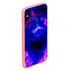 Чехол iPhone XS Max матовый Неоновый космос со звездами, цвет: 3D-баблгам — фото 2