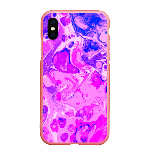 Чехол iPhone XS Max матовый Абстракция тай-дай / 3D-Баблгам – фото 1