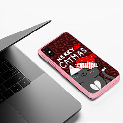 Чехол iPhone XS Max матовый Кошачье рождество - 2023, цвет: 3D-баблгам — фото 2