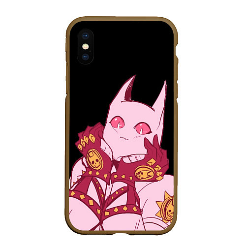 Чехол iPhone XS Max матовый Милый стенд Killer Queen - Jojo / 3D-Коричневый – фото 1