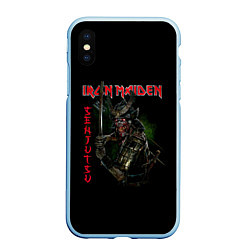 Чехол iPhone XS Max матовый Iron Maiden Senjutsu samurai, цвет: 3D-голубой