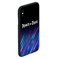 Чехол iPhone XS Max матовый Attack on Titan stream, цвет: 3D-черный — фото 2