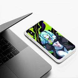 Чехол iPhone XS Max матовый Ребекка - органический зеленый, цвет: 3D-белый — фото 2