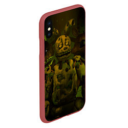 Чехол iPhone XS Max матовый Спрингтрaп, цвет: 3D-красный — фото 2