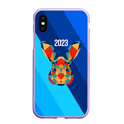 Чехол iPhone XS Max матовый Кролик из мозаики 2023