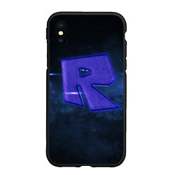 Чехол iPhone XS Max матовый Roblox space, цвет: 3D-черный