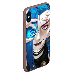 Чехол iPhone XS Max матовый Jinx crystall, цвет: 3D-коричневый — фото 2