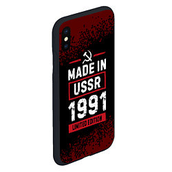 Чехол iPhone XS Max матовый Made in USSR 1991 - limited edition, цвет: 3D-черный — фото 2