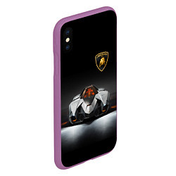 Чехол iPhone XS Max матовый Lamborghini Egoista - Italy, цвет: 3D-фиолетовый — фото 2