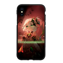Чехол iPhone XS Max матовый Нахида из Genshin Impact, цвет: 3D-черный