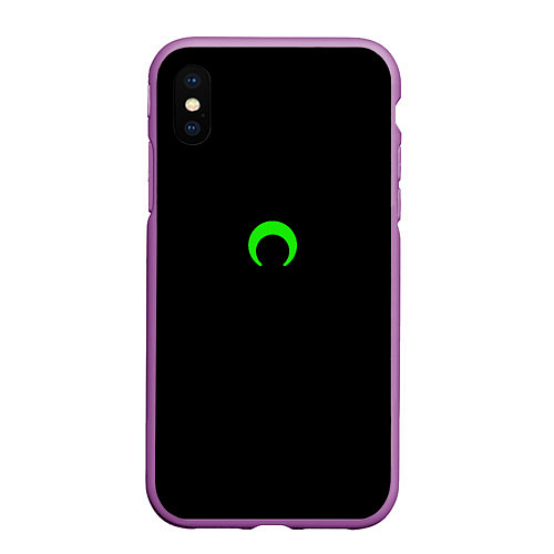 Чехол iPhone XS Max матовый Green moon / 3D-Фиолетовый – фото 1