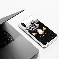 Чехол iPhone XS Max матовый Не пора ли начинать Новый год нам отмечать?, цвет: 3D-белый — фото 2