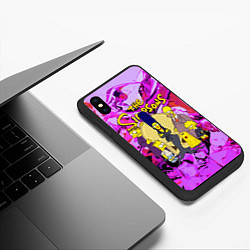 Чехол iPhone XS Max матовый The flighty Simpsons family, цвет: 3D-черный — фото 2