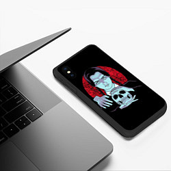 Чехол iPhone XS Max матовый Wednesday Skull, цвет: 3D-черный — фото 2