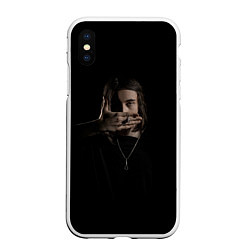 Чехол iPhone XS Max матовый Heroinwater No Commercial Lyrics, цвет: 3D-белый