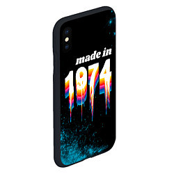 Чехол iPhone XS Max матовый Made in 1974: liquid art, цвет: 3D-черный — фото 2