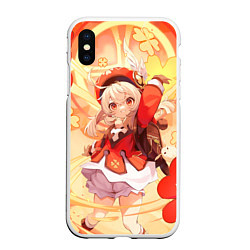 Чехол iPhone XS Max матовый Genshin Impact - Klee, цвет: 3D-белый