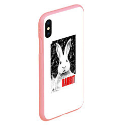 Чехол iPhone XS Max матовый Строгий кролик, цвет: 3D-баблгам — фото 2