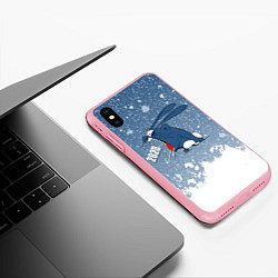 Чехол iPhone XS Max матовый Напряженный зайка, цвет: 3D-баблгам — фото 2